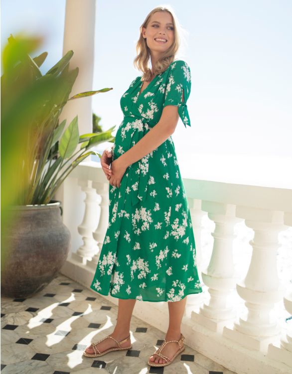 Woven Ditsy Floral Maternity Dress