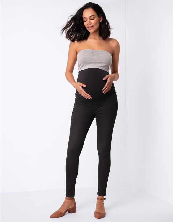 The Boutique Affair Maternity - Over Bump Black Skinny Maternity Jeans  Slimming skinny fit Soft stretch denim Seamless over-bump band Feel  fantastic in the perfect pair of Black Skinny Maternity Jeans –