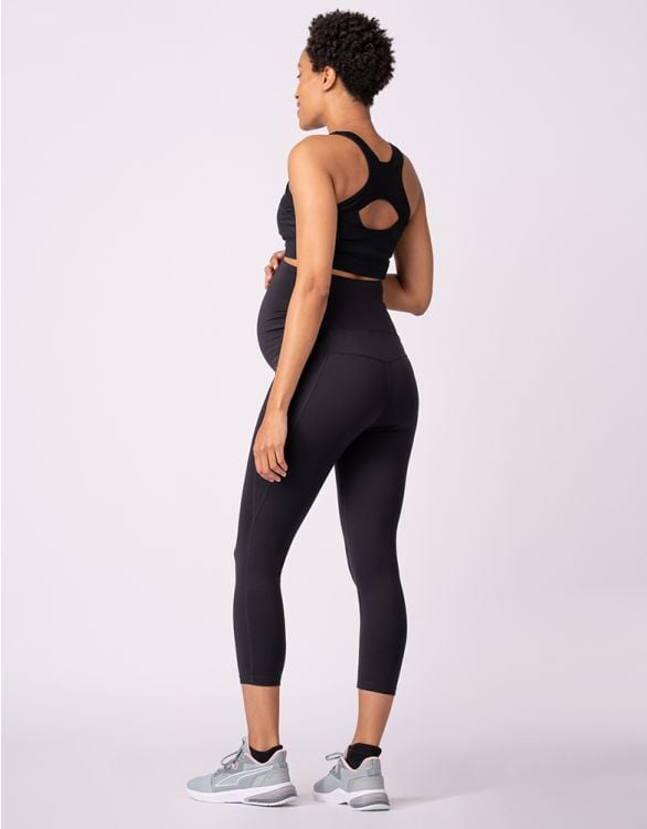 Enerful Women's Maternity Workout Leggings Over The Belly Pregnancy Active  Wear Athletic Soft Yoga Pants with Pockets