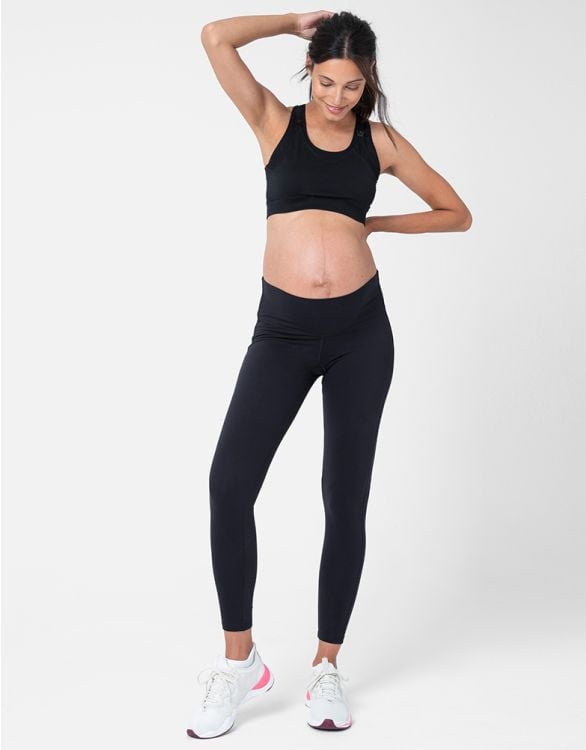 Maternity and Postnatal Active Support Leggings, Black