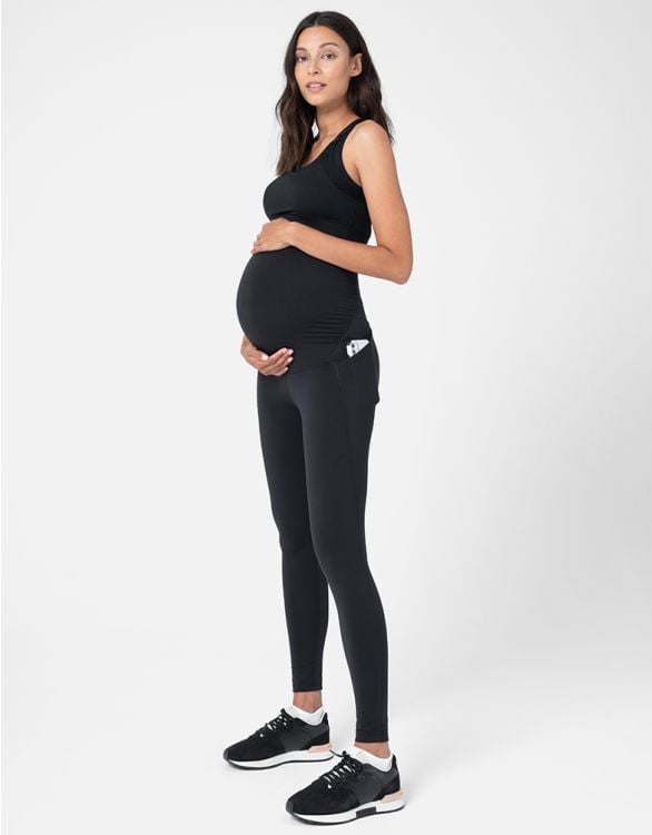 Seraphine Women's Maternity Leggings – Twin Pack (Black/Grey, Medium) at   Women's Clothing store