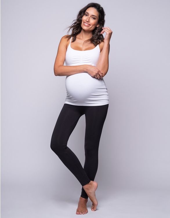 Amia 2pk Seamless Maternity Leggings (Black and Navy) - Maternity