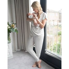 Seraphine Eugenia Navy Maternity and Nursing Pajamas - Bamboo Fiber - Ultra  Soft unisex (bambini)