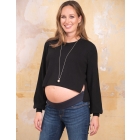 Ren | Black Maternity & Nursing Jumper