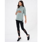 Khaki Maternity & Nursing Sweatshirt