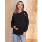 Ribbed Cotton Maternity & Nursing Jumper