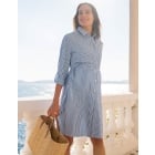 Ariadne | Cotton & Lyocell Maternity & Nursing Stripe Shirt Dress