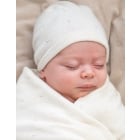 Bobbina | Mini Cotton & Cashmere Ivory White Knitted Baby Hat