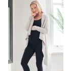 Denise | Grey Cotton & Cashmere Waterfall Maternity Cardigan