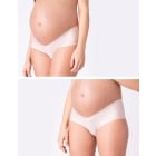 Emmie | Twin Pack No VPL Blush Maternity Briefs 