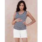 Genesis | V-Neck Stripe Maternity-To-Nursing Vest Top