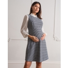 Hyacinth | Stretch Tweed Maternity Pinafore Dress