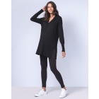 Long-Line Black Maternity Cardigan 