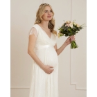 Vivienne | Long Lace V Neck Maternity Bridal Gown