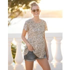 Khaki Floral Woven Maternity & Nursing Top