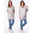 Cotton Blend Knitted 3 in 1 Maternity Hoodie