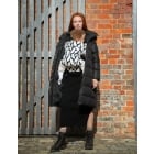 Malika | Shiny Puffer Maternity Coat with Faux-Fur Trim