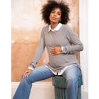 Marianne | Mock Shirt Cotton Mix Maternity & Nursing Jumper