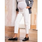 Myles | Cotton Cream Tapered Maternity Jeans