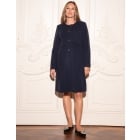 Natasha | Navy Blue Cashmere Blend Maternity Coat