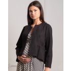 Olive | Black Peplum Maternity Jacket