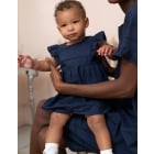 Octavia | Navy Blue Cotton Broderie Baby Dress