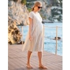 Padma | Cotton & Linen Stripe Maternity & Nursing Dress