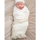 Quinnley | Mini Cotton & Cashmere Ivory White Knitted Baby Blanket