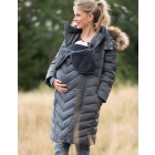 Long Slate 3 in 1 Maternity Puffer Jacket