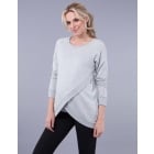 Sybil | Grey Cotton Blend Maternity & Nursing Sweatshirt