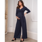 Toya | Midnight Blue Maternity & Nursing Jumpsuit