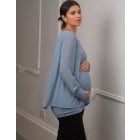 Tulip | Slate Blue Layered Maternity & Nursing Top