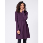 Plum Ponte Maternity & Nursing Dress