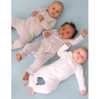 Teddy | Easy Zip Cotton Unisex Sleepsuit – 3 Pack