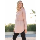 Pink Maternity & Nursing Hoodie with Built-in Undershirt