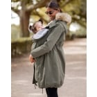 Valetta | Khaki 3 in 1 Winter Maternity Parka