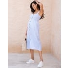 Adalia | Linen & Cotton Midi Maternity & Nursing Dress 