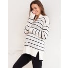 Helga | Textured Stripe Cotton Maternity & Nursing Jumper