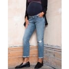 Angel | Organic Ripped Boyfriend Maternity Jeans