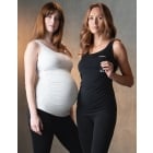 Aniza | Twin Pack Maternity & Nursing Vest Tops - Black & White