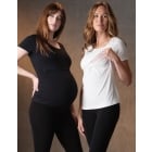 Laina | Twin Pack Maternity & Nursing T-Shirts – Black & White 