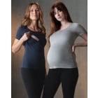 Laina | Twin Pack Maternity & Nursing T-Shirts – Navy & Grey