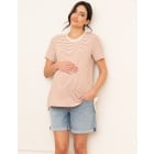 Whimsy | Short Sleeve Stripe Maternity-To-Nursing T-Shirt