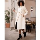 Zophie | Wool Blend Cream Wrap Maternity Coat