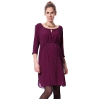 Woven Berry Maternity & Nursing Dress