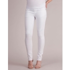 Distressed Slim White Maternity Jeans