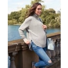 Alma | Textured Knit Cape Maternity Jumper   