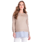 2 in 1 Camel Maternity & Nursing Jumper