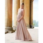 Angelita | Blush Silk & Eyelash Lace Maternity Gown