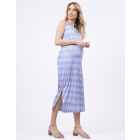 Blue Print Maternity & Nursing Midi Dress